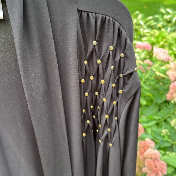 Avenue women’s 22/24 long black poly cardigan jacket - Picture 2 of 5